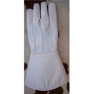 Guantes de Piel de Vaca Genuina de Primera Calidad, Transpirables, con Pantalla Táctil, Hasta el Codo, Color Blanco, Logotipo Personalizado - Product Image 1
