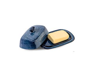 Mantequillera de Vidrio con Tapa y Asa de Anillo, Bandeja de Servicio Lisa, Almacenamiento de Mantequilla para Mesa de Cocina Moderna, Diseño Elegante y Duradero - Product Image 1