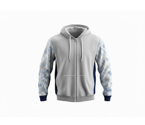 Sweat-shirt à capuche entièrement zippé en mélange de coton premium, vêtements de mode d'hiver pour hommes, femmes et jeunes, veste à capuche pour l'entraînement, vêtements de sport - Product Image 1