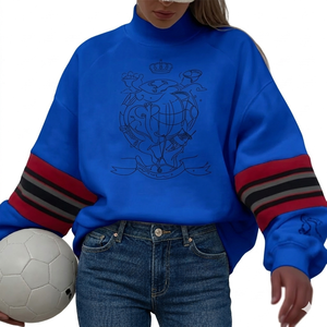 Oversized <b>Mock</b> <b>Neck</b> <b>Top</b> For Women Warm Cozy Loose Fit Relaxed Design Comfortable Everyday Wear Stylish Clothing - Product Image 1