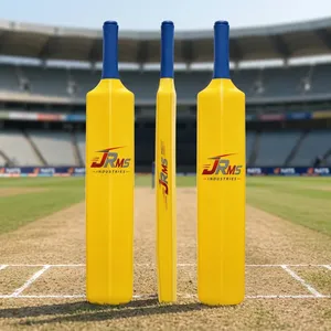 Bate de Cricket de Plástico Amarillo JRMS Industries, Bate de Práctica Deportiva Duradero para Interiores - Product Image 5
