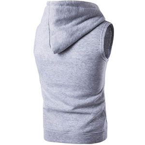 Hoodie sans manches pour homme sur mesure de haute qualité, coton/polyester/spandex, nouvelle arrivée, OEM, durable - Product Image 2