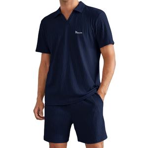 Ensemble de shorts pour hommes en denim délavé, fabriqué en usine, prix bas, couleur unie, nouveau, personnalisé, deux pièces, été - Product Image 1