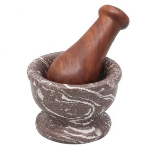 Uso de cocina de alta calidad, venta al por mayor, alimentos hechos a mano, mortero de madera de Acacia, juego de mortero, triturador de ajo, especias, molinillo de hierbas, trituradora de pastillas - Product Image 1