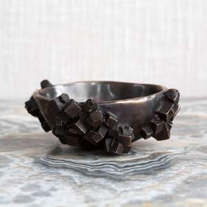 Ensemble de 3 bols de service de luxe en métal de qualité supérieure, texture unique argentée brillante et dorée, vaisselle de cuisine. - Product Image 3