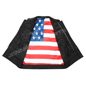 Custom Men's Casual Winter Breathable Windproof Real <b>Leather</b> <b>Sleeveless</b> Motorcycle Vest <b>Jacket</b> Custom Logo for Street Riders - Product Image 5