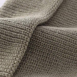 Bonnet unisexe en tricot côtelé, couleur kaki, pour l'hiver, décontracté, tricoté à la machine, avec revers, 100% acrylique, respirant, imperméable - Product Image 6