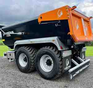 Remorque benne basculante arrière robuste de 25 tonnes pour le transport de matériaux de construction et miniers - Product Image 2