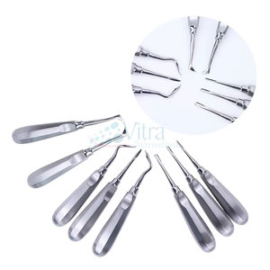 Élévateur dentaire luxateur manuel en acier inoxydable, instrument chirurgical incurvé pour extraction radiculaire minimale d'invasivité - Product Image 6