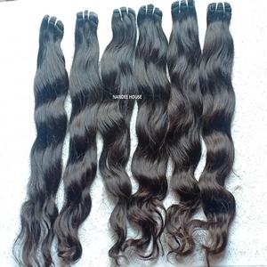 100% vente en gros indien brut vierge pleine cuticule alignée non transformé Temple cheveux raides indien Temple qualité - Product Image 4