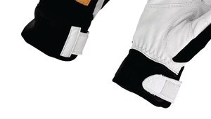 Gants de ski unisexes à doigts entiers en cuir pour l'hiver, avec sangle de poignet réglable et fermeture auto-agrippante - Product Image 2