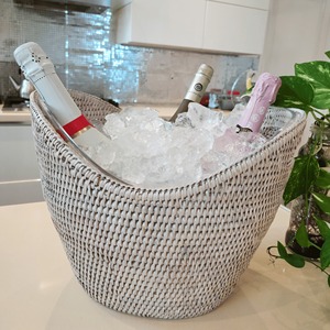 Glacière à bière et boissons, seau à glace en rotin, seau à champagne, seaux refroidisseurs pour boissons, essentiels pour bar à domicile - Product Image 6