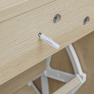 Scarpiera a 3 ante in rattan, mobiletto moderno autoportante per l'ingresso - Product Image 4