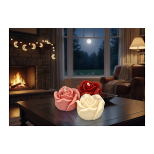 Bougie parfumée ROSE CANDLE, bougies chauffe-plat pour Noël, Pâques, anniversaire, Saint-Valentin et célébrations de Diwali - Product Image 1