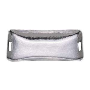 Plateaux décoratifs pour restaurant, grands plateaux rectangulaires de présentation en argent avec poignées, fournitures pour événements et fêtes, plateaux personnalisés avec impression de logo - Product Image 3