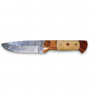 Outil de terrain artisanal en acier Damas, segmenté, avec manche en bois d'olivier et os, pour usage extérieur - Product Image 6