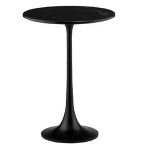 Table d'appoint ronde en métal contemporaine la plus vendue avec plateau en verre, idéale pour les espaces de vie modernes et les bureaux. Table centrale. - Product Image 6