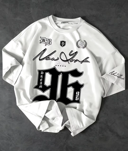 เสื้อยืดคอกลมผู้ชายไซส์ใหญ่ ผ้าถักโพลีเอสเตอร์/คอตตอน ระบายอากาศได้ดี กันยับ ลายพิมพ์ แขนสั้น สไตล์ลำลอง - Product Image 3