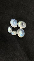 Lot certifié de pierres de lune arc-en-ciel naturelles, forme ovale, cabochons, pierres précieuses en vrac, 13,74 carats, pour bijoux