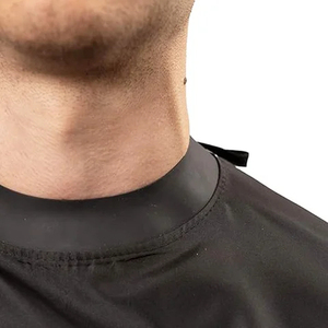 Cape de coiffure professionnelle noire RAMAFHH MEDAX en pongé, anti-adhérente, confortable, pour barbier et salon, protection capillaire - Product Image 3