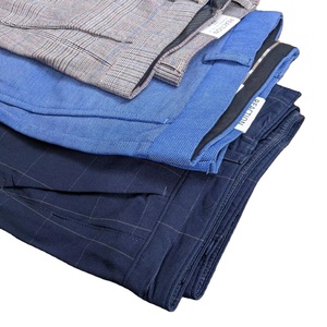 Pantalon d'été décontracté coupe régulière haute élastique léger 100% polyester mi-taille plate avant anti-rides respirant pour hommes - Product Image 6