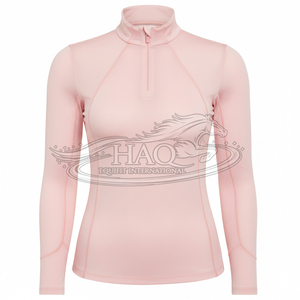 Haut de performance à manches longues pour femme, sous-vêtement technique d'équitation, pour l'entraînement et l'équitation, vêtement équestre - Product Image 5