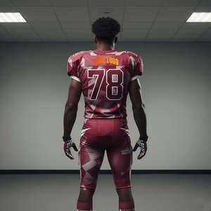 Concevez votre propre uniforme de football américain, ensemble d'uniformes de football en gros, logo personnalisé imprimé, uniforme d'équipe fabriqué au Pakistan - Product Image 5