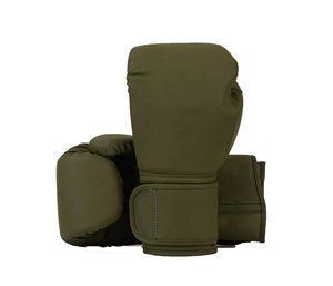 Gants d'entraînement de boxe vert olive en similicuir avec fermeture Velcro, sangle de poignet réglable, qualité supérieure, unisexe adulte - Product Image 5