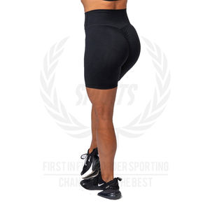 Shorts de sport pour femme, effet push-up fessier, réversibles, en Spandex/Nylon, taille haute élastique, avec fronces naturelles de 4,5 pouces, pour yoga et entraînement - Product Image 3