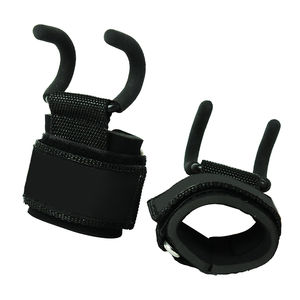 Sangles de poignet personnalisées avec logo pour la musculation, accessoires de fitness pour hommes et femmes, crochets de levage rembourrés en néoprène OEM - Product Image 3