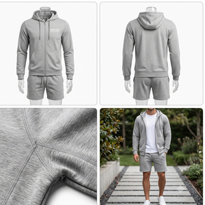 Wholesale Blank Unisex Tracksuit Summer Midweight Eco-Friendly 100% Polyester Quick Dry Mesh Two Piece <b>Set</b> Custom Logo Short - Product Image 4