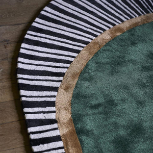 Hand Tufted Wool Oval Rug Modern Area Carpet for Living Room Luxury Designer Green Handmade Custom Rug Modern Tufted Wool Rug - Product Image 3