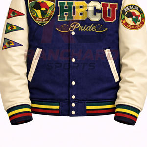 Chaqueta ligera para hombre estilo HBCU, cómoda y personalizada, chaqueta universitaria, chaqueta de colegio, chaqueta varsity hecha a medida. - Product Image 3