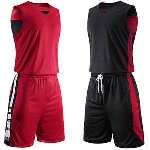 Fournisseur en gros d'uniformes de club sportif vierges et personnalisables, prix bas en gros, maillots et shorts de basketball pour jeunes, sans manches, col en V, réversibles - Product Image 2