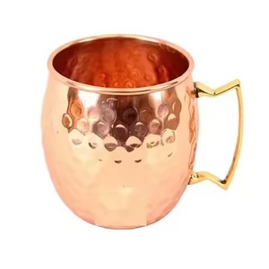 Tazas de cobre de lujo de gran venta para uso doméstico y hotelero, taza de cobre puro con asa de latón - Product Image 1