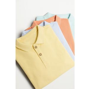 Camiseta Polo de Color Sólido de Alta Calidad OEM, 100% Algodón, con Logotipo Personalizado, de Proveedor BD - Product Image 3