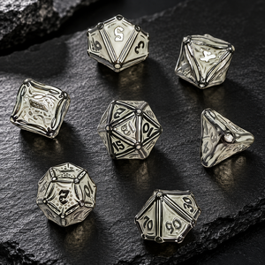 Juego de Dados Poliédricos de Metal Electrochapado de Primera Calidad, 7 Piezas, Aleación de Zinc Brillante, Dados para Juegos de Mesa RPG, Entretenimiento para Adultos, Fiestas en Bares - Product Image 3