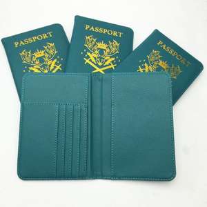 Cartera de Viaje Familiar Personalizada, Porta Pasaportes de Cuero PU Verde - Product Image 4