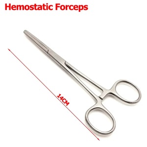 5PCS Stainless Steel Needle Holder <b>Pliers</b> Hemostatic Surgical Forceps Instrument <b>Set</b> with Locking Clamps and Straight Tip - Product Image 3