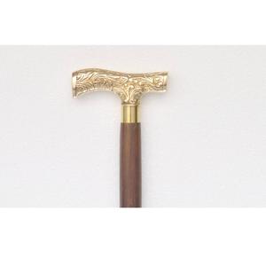 Bastón de Madera Pulida Marrón de Lujo con Diseños Personalizables, Bastón Ecológico para Caballero con Mango Moderno en Forma de T - Product Image 4
