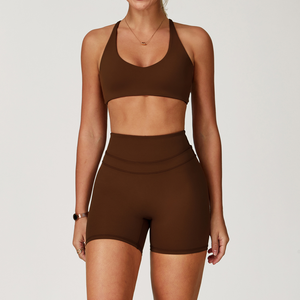 Nouvel ensemble de yoga pour femme en 2 pièces, tissu durable, ensemble de sport, vêtements de yoga à séchage rapide - Product Image 5
