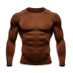 Durable Quality <b>Men</b> Rash Guard New <b>Men's</b> <b>Compression</b> Gym Rash Guard Breathable Long Sleeve Fitness Sportswear Surfing Suit - Product Image 3