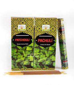 Varillas de incienso enrolladas a mano perfumadas de pachulí Orkay, paquete Hexagonal, proveedor mayorista de India, caja de varitas de incienso de pachulí - Product Image 1