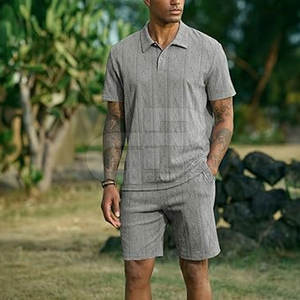 ชุดกางเกงขาสั้นผู้ชายแบบสวมใส่สบาย เหมาะสำหรับออกกำลังกาย วิ่ง ออกกำลังกายในฤดูร้อน และสวมใส่ลำลองทุกวัน - Product Image 4