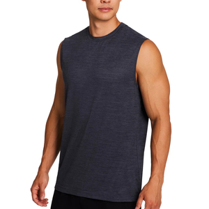 High Quality Custom Breathable Quick Dry Muscle Solid Color Sports Tank <b>Men</b> Vest Blank Running <b>Singlets</b> Fitness Tank Top <b>For</b> <b>Men</b> - Product Image 5