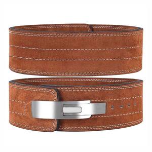 Ceinture de musculation avec boucle à levier, ceintures réglables en cuir de vachette de 13 mm d'épaisseur, ceintures à levier pour la musculation en salle de sport - Product Image 4