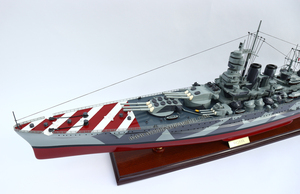 Maqueta de Barco de Madera Italiana Hecha a Mano - Buque de Guerra Clase Littorio de la Segunda Guerra Mundial, Modelo a Escala Militar, Decoración, Roma 100cm - Product Image 5