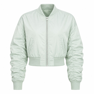 Nueva Chaqueta Bomber de Invierno para Mujer, Cálida, con Cierre, Manga Larga, Transpirable, Informal - Product Image 2