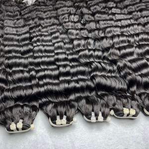 Venta al por mayor de extensiones de cabello de onda profunda, 10A peruano virgen Remy paquetes de cabello, 100% extensión de cabello real para las mujeres negras - Product Image 2