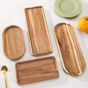 Plateaux de service en bois d'acacia faits à la main, écologiques et luxueux - Haute qualité, compatibles lave-vaisselle, pour la maison et les restaurants - Product Image 2